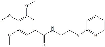 3,4,5-trimethoxy-N-(2-pyridin-2-ylsulfanylethyl)benzamide 구조식 이미지