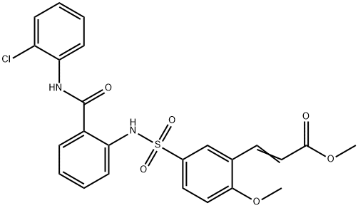 methyl (E)-3-[5-[[2-[(2-chlorophenyl)carbamoyl]phenyl]sulfamoyl]-2-methoxyphenyl]prop-2-enoate Structure