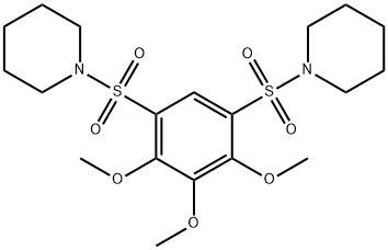 1-(2,3,4-trimethoxy-5-piperidin-1-ylsulfonylphenyl)sulfonylpiperidine 구조식 이미지