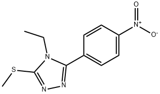 4-ethyl-3-methylsulfanyl-5-(4-nitrophenyl)-1,2,4-triazole 구조식 이미지