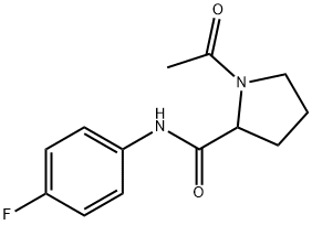 1-acetyl-N-(4-fluorophenyl)pyrrolidine-2-carboxamide 구조식 이미지