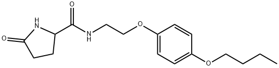 N-[2-(4-butoxyphenoxy)ethyl]-5-oxopyrrolidine-2-carboxamide 구조식 이미지