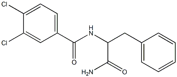 N-(1-amino-1-oxo-3-phenylpropan-2-yl)-3,4-dichlorobenzamide 구조식 이미지