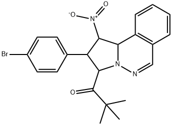 1-[2-(4-bromophenyl)-1-nitro-1,2,3,10b-tetrahydropyrrolo[2,1-a]phthalazin-3-yl]-2,2-dimethylpropan-1-one Structure