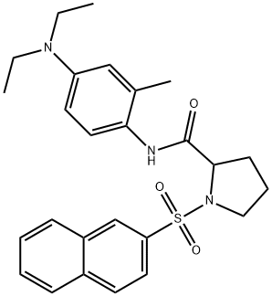 N-[4-(diethylamino)-2-methylphenyl]-1-naphthalen-2-ylsulfonylpyrrolidine-2-carboxamide 구조식 이미지