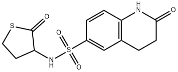 2-oxo-N-(2-oxothiolan-3-yl)-3,4-dihydro-1H-quinoline-6-sulfonamide Structure