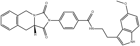 4-[(10aS)-1,3-dioxo-10,10a-dihydro-5H-imidazo[1,5-b]isoquinolin-2-yl]-N-[2-(5-methoxy-1H-indol-3-yl)ethyl]benzamide Structure