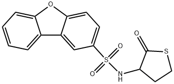 N-(2-oxothiolan-3-yl)dibenzofuran-2-sulfonamide Structure