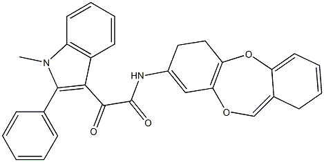 N-(6H-benzo[b][1,4]benzodioxepin-8-yl)-2-(1-methyl-2-phenylindol-3-yl)-2-oxoacetamide Structure