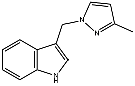 3-[(3-methylpyrazol-1-yl)methyl]-1H-indole 구조식 이미지