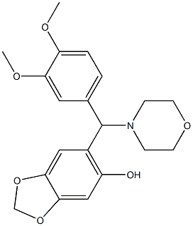 6-[(3,4-dimethoxyphenyl)-morpholin-4-ylmethyl]-1,3-benzodioxol-5-ol Structure