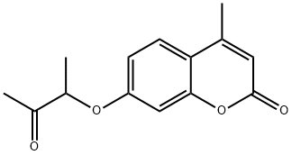 4-methyl-7-(3-oxobutan-2-yloxy)chromen-2-one Structure