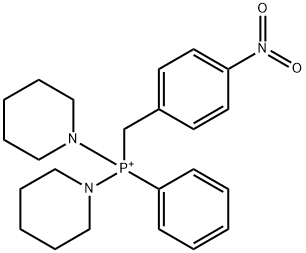 (4-nitrophenyl)methyl-phenyl-di(piperidin-1-yl)phosphanium 구조식 이미지