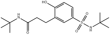 N-tert-butyl-3-[5-(tert-butylsulfamoyl)-2-hydroxyphenyl]propanamide Structure