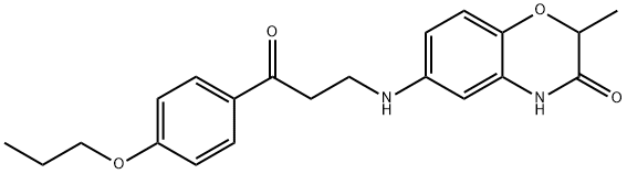 2-methyl-6-[[3-oxo-3-(4-propoxyphenyl)propyl]amino]-4H-1,4-benzoxazin-3-one Structure