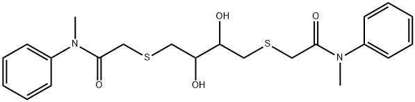 2-[2,3-dihydroxy-4-[2-(N-methylanilino)-2-oxoethyl]sulfanylbutyl]sulfanyl-N-methyl-N-phenylacetamide 구조식 이미지