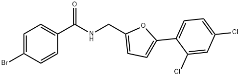 4-bromo-N-[[5-(2,4-dichlorophenyl)furan-2-yl]methyl]benzamide Structure