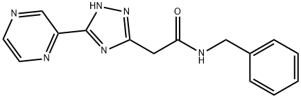 N-benzyl-2-(3-pyrazin-2-yl-1H-1,2,4-triazol-5-yl)acetamide Structure