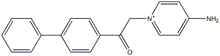 2-(4-aminopyridin-1-ium-1-yl)-1-(4-phenylphenyl)ethanone 구조식 이미지