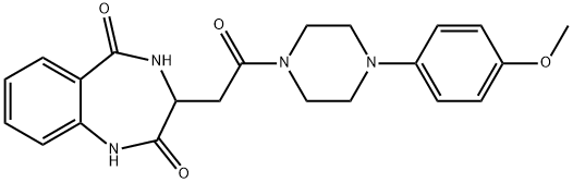 3-[2-[4-(4-methoxyphenyl)piperazin-1-yl]-2-oxoethyl]-3,4-dihydro-1H-1,4-benzodiazepine-2,5-dione Structure