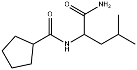 N-(1-amino-4-methyl-1-oxopentan-2-yl)cyclopentanecarboxamide Structure