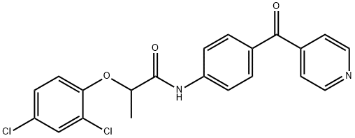 2-(2,4-dichlorophenoxy)-N-[4-(pyridine-4-carbonyl)phenyl]propanamide 구조식 이미지