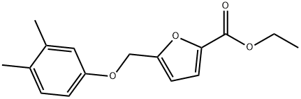 ethyl 5-[(3,4-dimethylphenoxy)methyl]furan-2-carboxylate 구조식 이미지