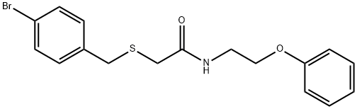 2-[(4-bromophenyl)methylsulfanyl]-N-(2-phenoxyethyl)acetamide 구조식 이미지