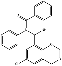 2-(6-chloro-4H-1,3-benzodioxin-8-yl)-3-phenyl-1,2-dihydroquinazolin-4-one 구조식 이미지