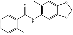 2-iodo-N-(6-methyl-1,3-benzodioxol-5-yl)benzamide 구조식 이미지