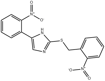 5-(2-nitrophenyl)-2-[(2-nitrophenyl)methylsulfanyl]-1H-imidazole 구조식 이미지