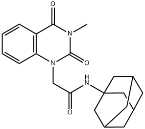 N-(1-adamantyl)-2-(3-methyl-2,4-dioxoquinazolin-1-yl)acetamide 구조식 이미지