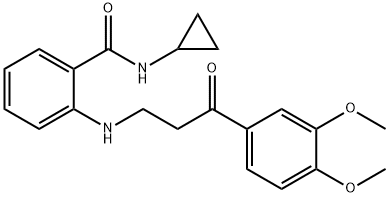 N-cyclopropyl-2-[[3-(3,4-dimethoxyphenyl)-3-oxopropyl]amino]benzamide Structure