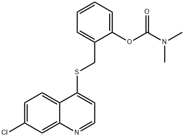 [2-[(7-chloroquinolin-4-yl)sulfanylmethyl]phenyl] N,N-dimethylcarbamate Structure