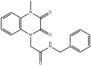 N-benzyl-2-(4-methyl-2,3-dioxoquinoxalin-1-yl)acetamide 구조식 이미지