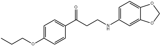 3-(1,3-benzodioxol-5-ylamino)-1-(4-propoxyphenyl)propan-1-one 구조식 이미지