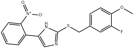 2-[(3-fluoro-4-methoxyphenyl)methylsulfanyl]-5-(2-nitrophenyl)-1H-imidazole Structure