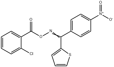 [(Z)-[(4-nitrophenyl)-thiophen-2-ylmethylidene]amino] 2-chlorobenzoate Structure