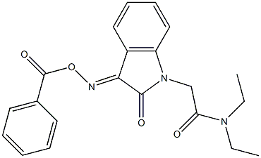 [(E)-[1-[2-(diethylamino)-2-oxoethyl]-2-oxoindol-3-ylidene]amino] benzoate Structure