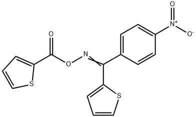 [(E)-[(4-nitrophenyl)-thiophen-2-ylmethylidene]amino] thiophene-2-carboxylate 구조식 이미지