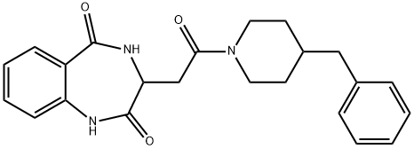 3-[2-(4-benzylpiperidin-1-yl)-2-oxoethyl]-3,4-dihydro-1H-1,4-benzodiazepine-2,5-dione Structure