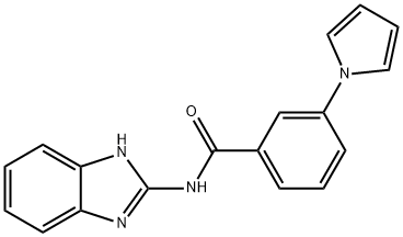 N-(1H-benzimidazol-2-yl)-3-pyrrol-1-ylbenzamide 구조식 이미지