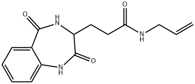 3-(2,5-dioxo-3,4-dihydro-1H-1,4-benzodiazepin-3-yl)-N-prop-2-enylpropanamide 구조식 이미지
