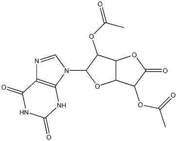 [6-acetyloxy-2-(2,6-dioxo-3H-purin-9-yl)-5-oxo-3,3a,6,6a-tetrahydro-2H-furo[3,2-b]furan-3-yl] acetate 구조식 이미지