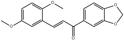 (E)-1-(1,3-benzodioxol-5-yl)-3-(2,5-dimethoxyphenyl)prop-2-en-1-one 구조식 이미지