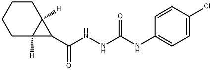 1-[[(1S,6R)-bicyclo[4.1.0]heptane-7-carbonyl]amino]-3-(4-chlorophenyl)urea Structure