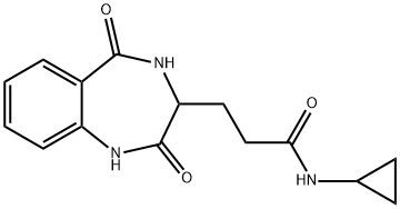 N-cyclopropyl-3-(2,5-dioxo-3,4-dihydro-1H-1,4-benzodiazepin-3-yl)propanamide 구조식 이미지