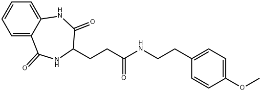 3-(2,5-dioxo-3,4-dihydro-1H-1,4-benzodiazepin-3-yl)-N-[2-(4-methoxyphenyl)ethyl]propanamide Structure