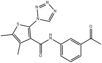 N-(3-acetylphenyl)-4,5-dimethyl-2-(tetrazol-1-yl)thiophene-3-carboxamide Structure