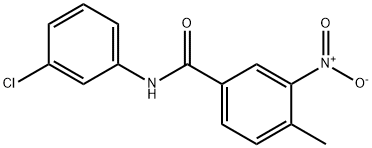 N-(3-chlorophenyl)-4-methyl-3-nitrobenzamide 구조식 이미지